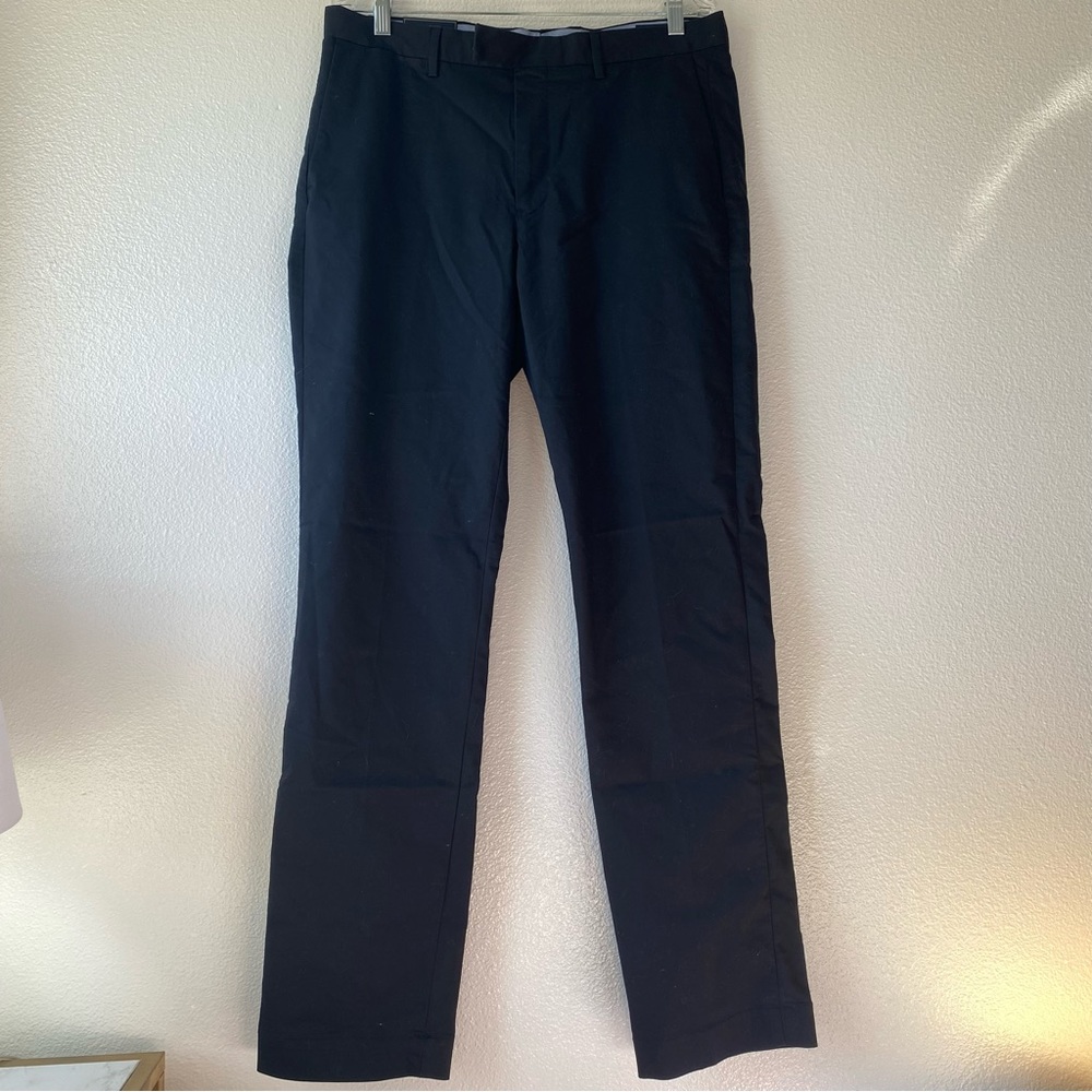 NWT Polo Ralph Lauren Black Stretch Straight Fit Trouser Dress Pants Mens 34 - Picture 2 of 9